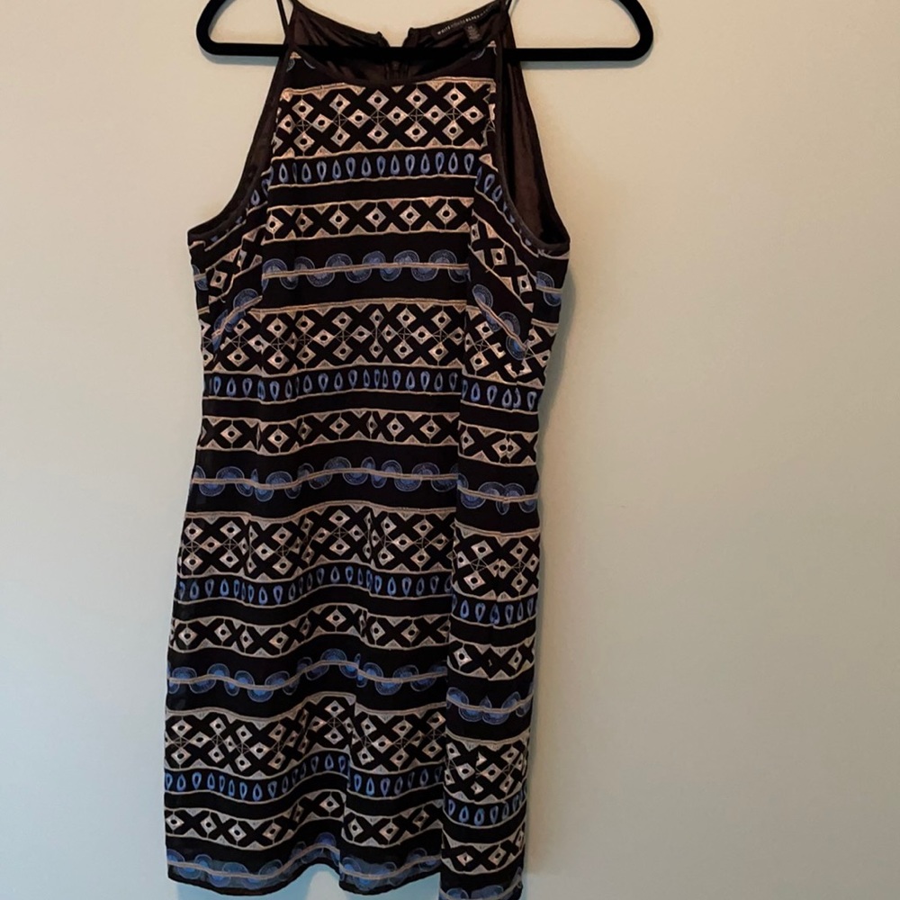 Like WHBM black dress with all over stitch detail